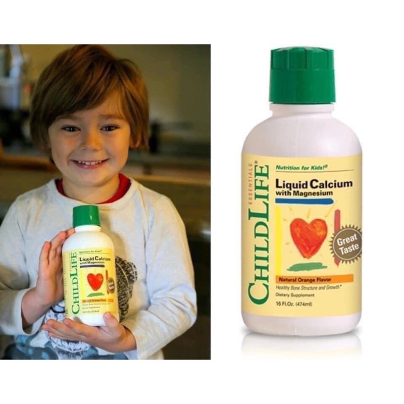 CANXI DẠNG NƯỚC CHO BÉ CHILDLIFE LIQUID CALCIUM HƯƠNG CAM 473ML