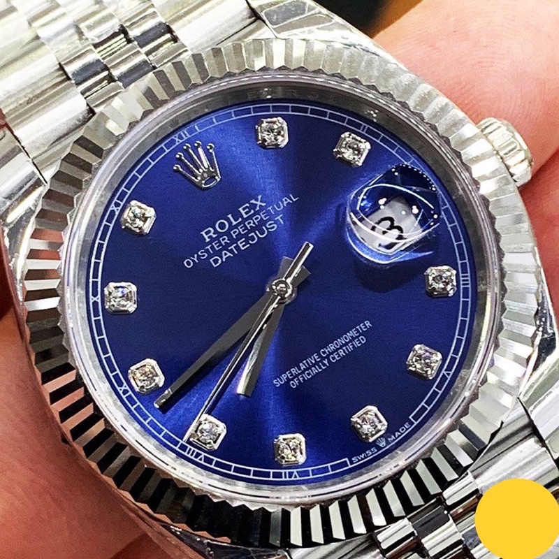 Đồng hồ cơ nam R0LEX automatic mặt xanh viền băm chống nước