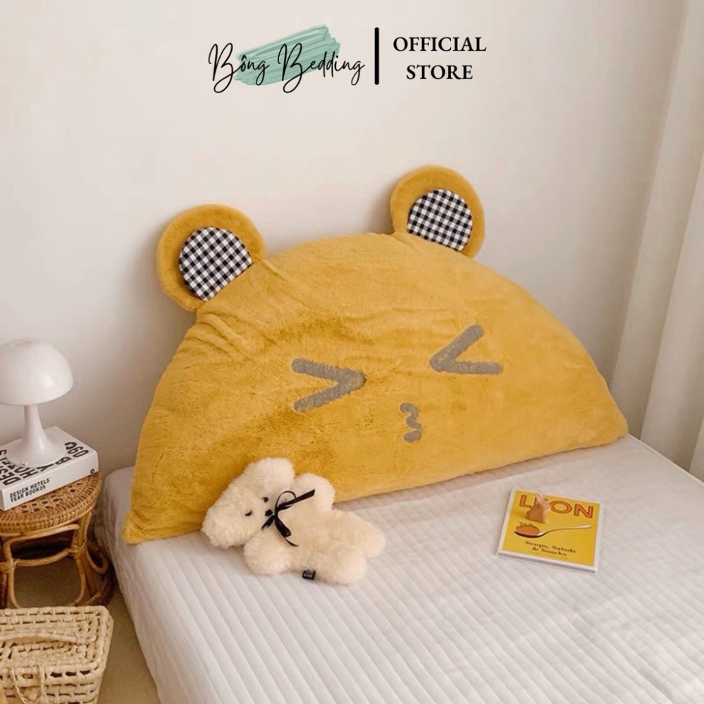 Gối Tựa Đầu Giường HIN BEDDING Hình Thú Chất Liệu Nỉ Nhung Cao Cấp Hàng Có Sẵn 1m5