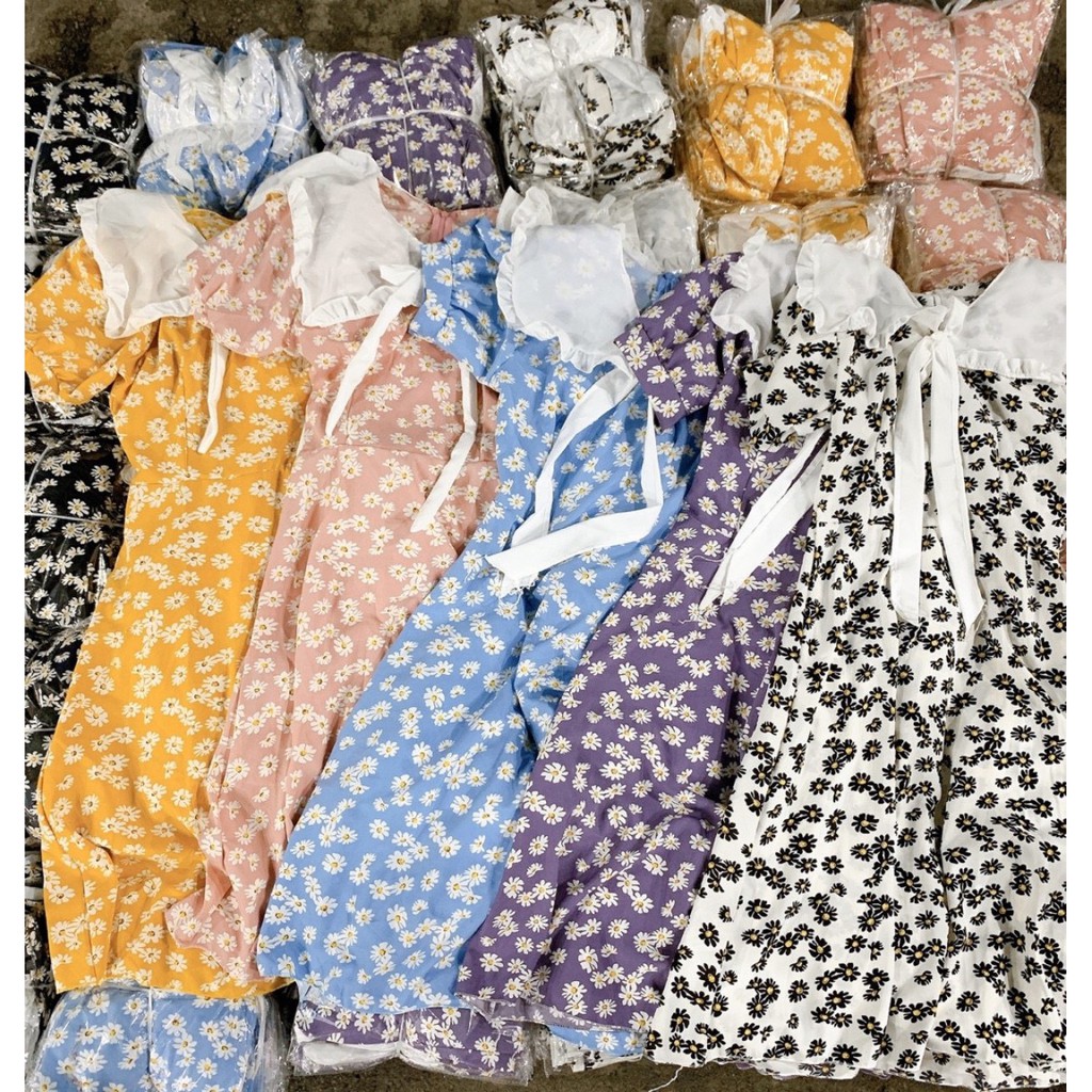 Đầm rộng hoa cúc [Mua 2 giảm 10%] thủy thủ hot trend 2020 | BigBuy360 - bigbuy360.vn