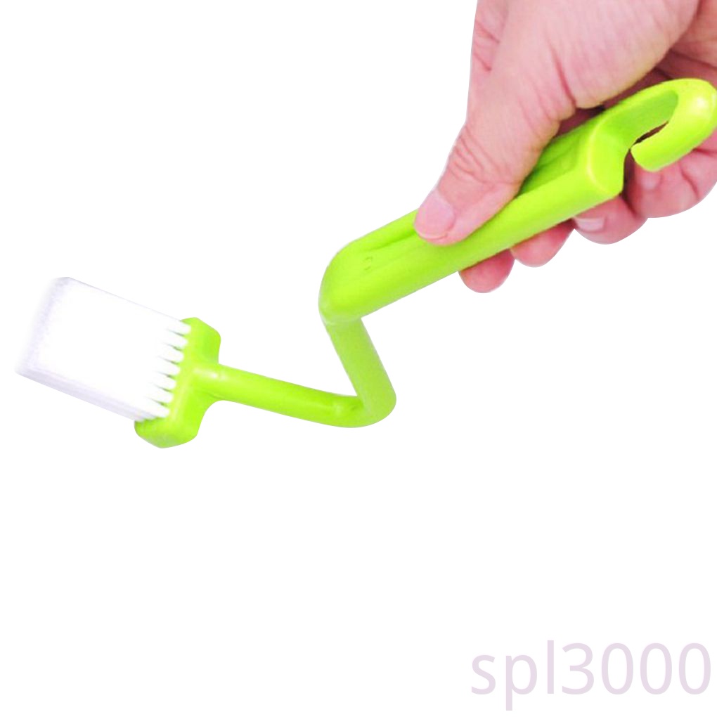 Set 2 Bàn Chải Vệ Sinh Toilet Đầu Mềm Hình Chữ S Tiện Dụng