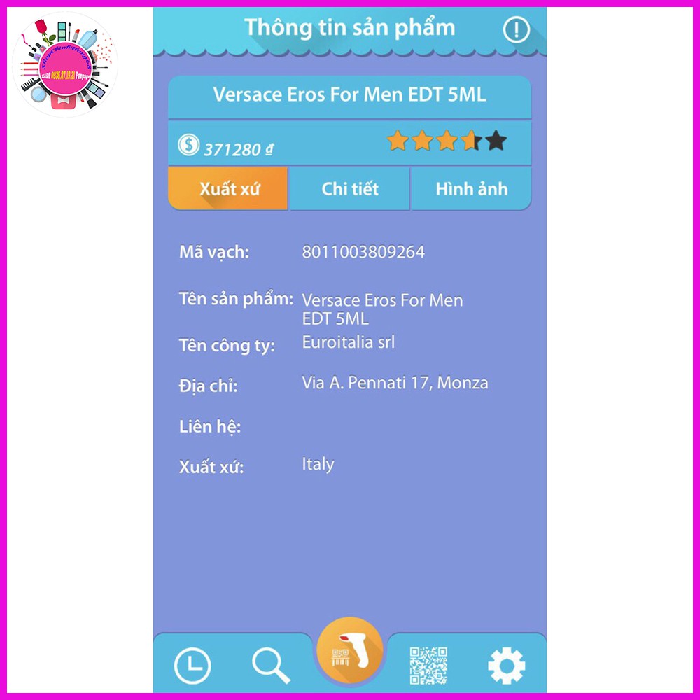 NƯỚC HOA VERSACE EROS FOR MEN 5ML | BigBuy360 - bigbuy360.vn