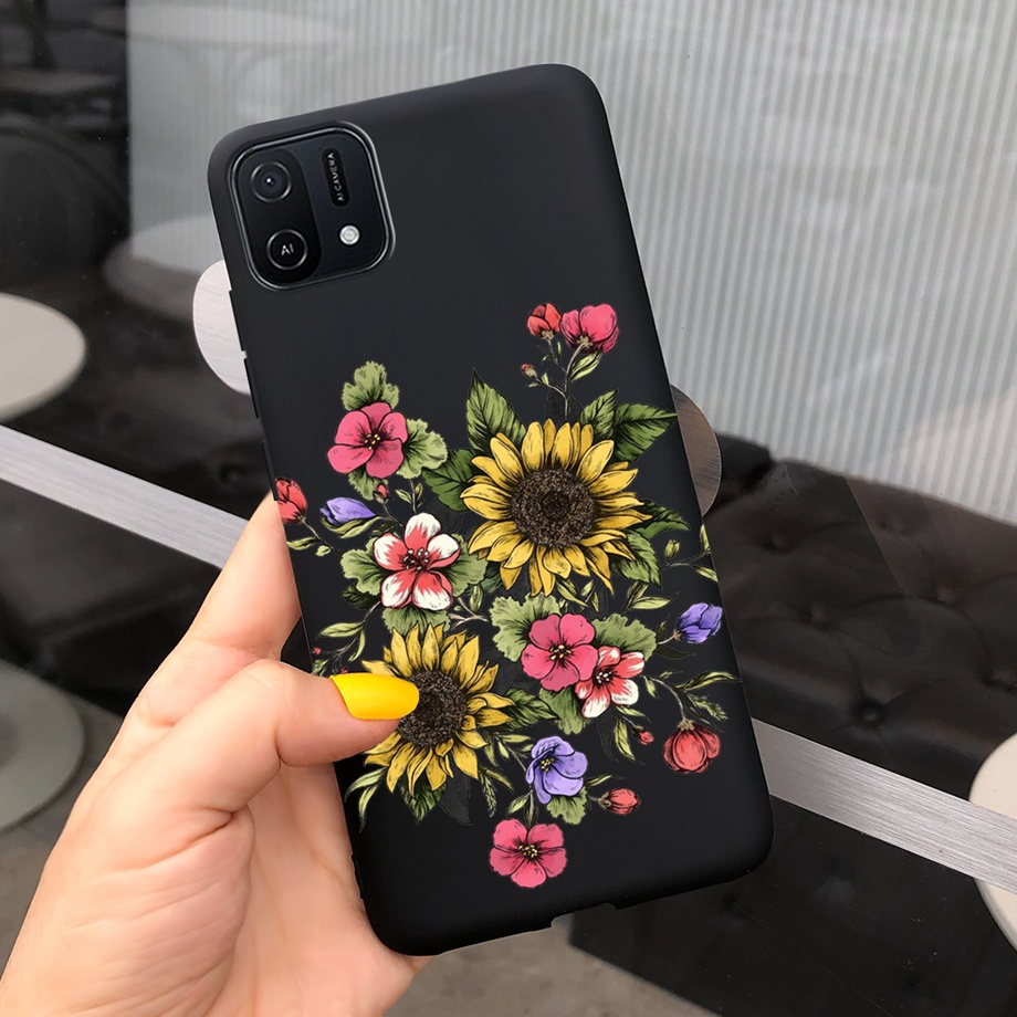 Ốp Điện Thoại TPU Dẻo Họa Tiết Hoạt Hình Bông Hoa Xinh Xắn Cho OPPO A16k 2021 OPPO A 16K A16 K CPH2349