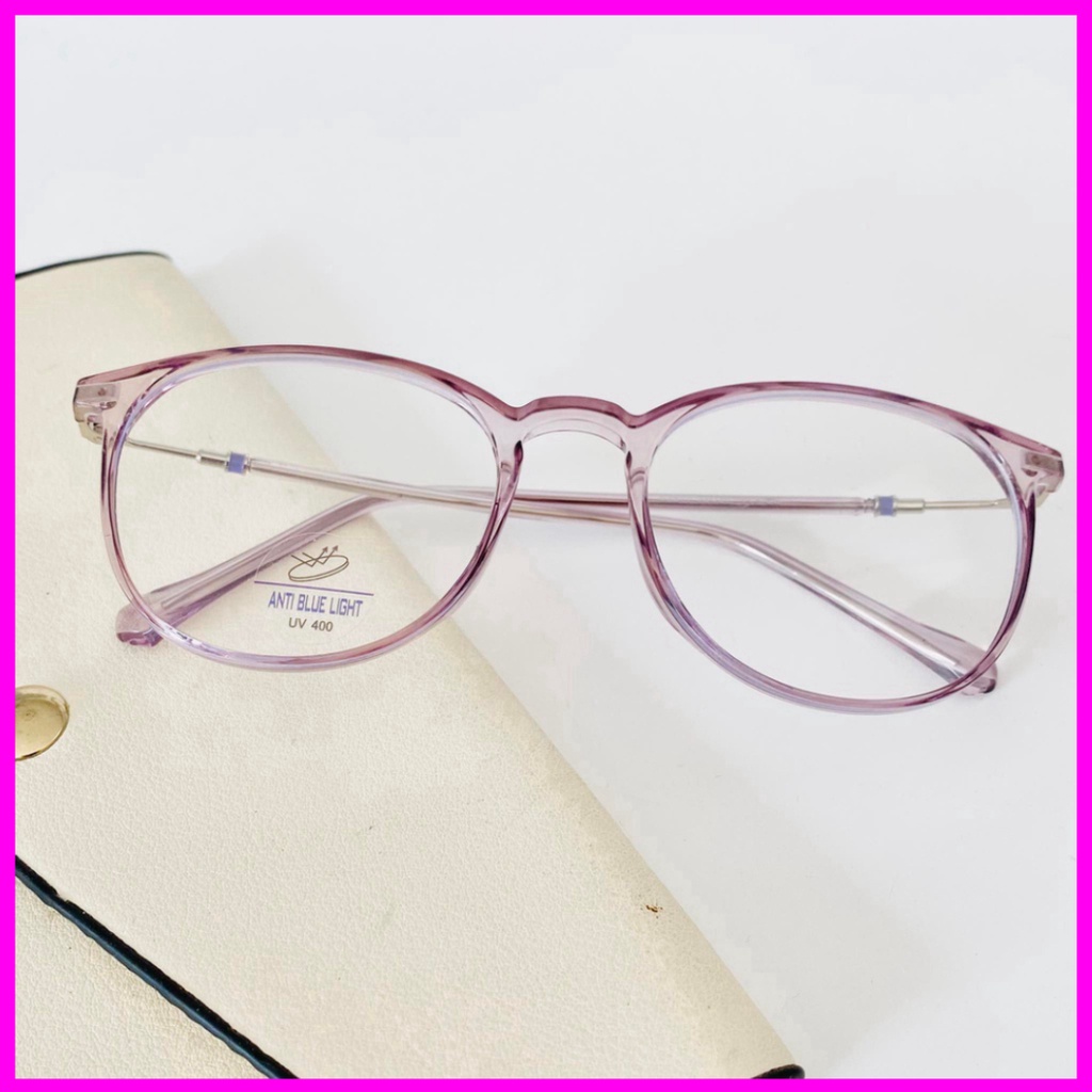 Gọng kính cận Blue light mắt tròn càng cốt kim loại  đã có mắt không độ TAMANHEYEWEAR Nhiều Màu