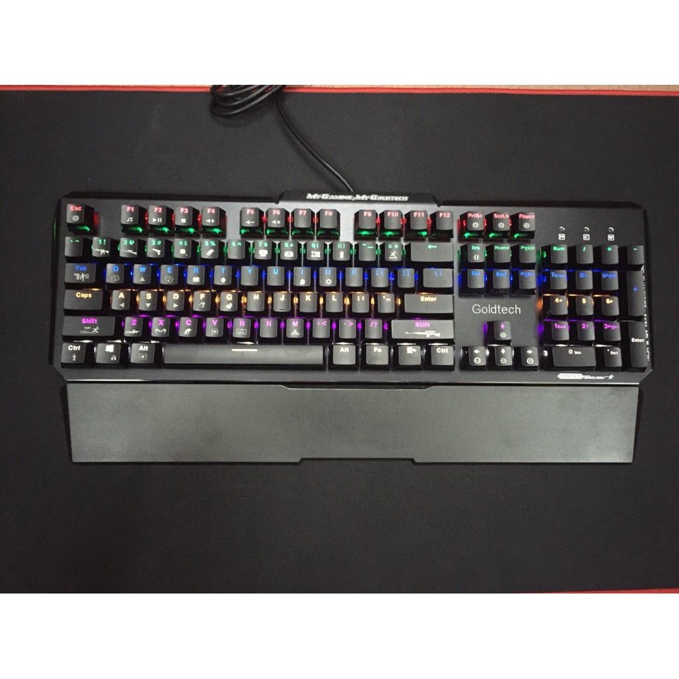 Bàn phím cơ quang học - phím game GoldTech LK185 - purple switch - bh 24 tháng