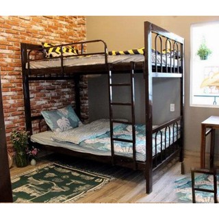 Giường hai tầng sắt hộp cao cấp ngang 1m x dài 2m x cao 1m7