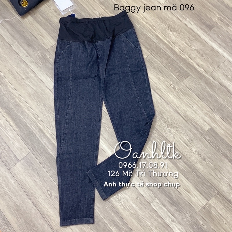 Quần Bầu Jean - Quần bầu Baggy mã 096 Siêu Trẻ Trung Thoải Mái Tới Sinh