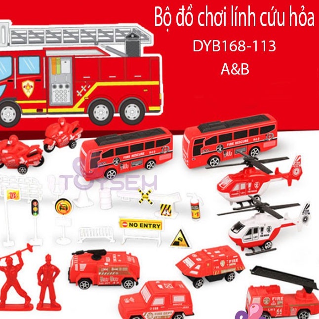 Đồ chơi trẻ em bộ lính cứu hỏa nhập vai Toysem DYB168-113B - Quà tặng sinh nhật cho bé - 10151