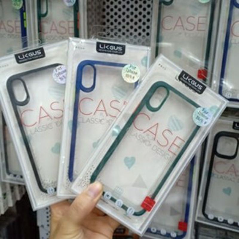 IPhone X/XR/XS Max_ ỐP LƯNG LIKGUS VIỀN MÀU.