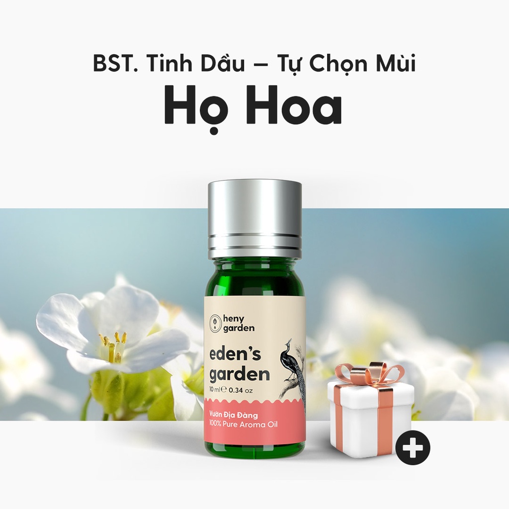 Tinh Dầu Thiên Nhiên Nhóm Hoa (9 LOẠI) Làm Nến Thơm, Xông Phòng Heny Garden 10ml - Có Kiểm Định QUATEST 3