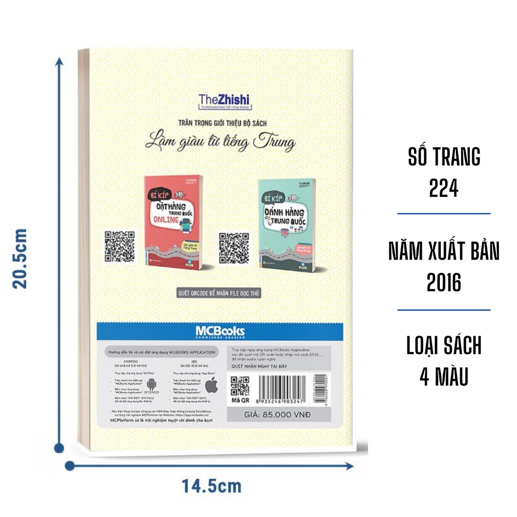 Sách - Tự học tiếng trung cho người mới bắt đầu  - BIzbooks TẶNG kèm Sổ Tay, Bookmark