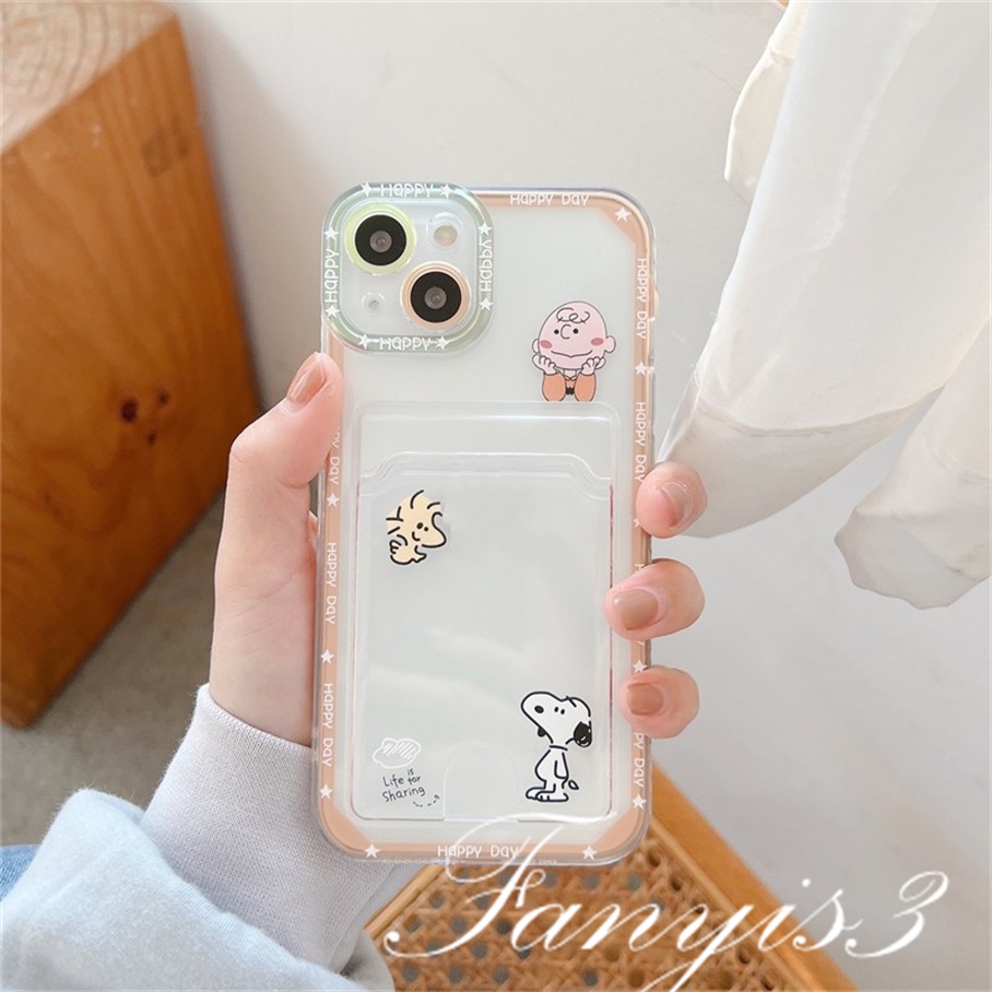 Ốp Điện Thoại TPU Mềm Trong Suốt Có Ngăn Đựng Thẻ Cho IPhone 14 13 12 11 Pro Max X XR Xs Max 8 7 Plus SE 2020
