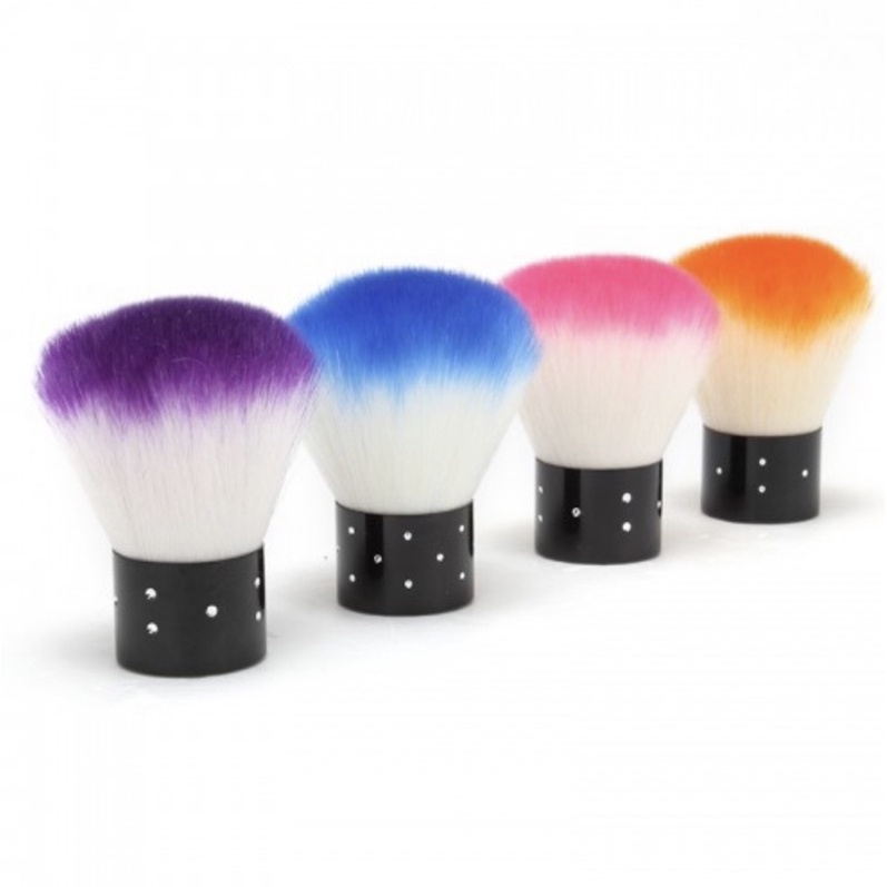 Chổi phủo bụi Nail lông hồng,đánh phấn trang điểm