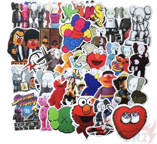 Sticker kaws 30-60 cái ép lụa có đề can bóc dán/ hình dán kaws