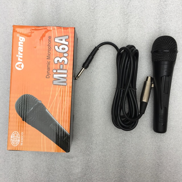 Micro Arirang Mi 3.6A chân mic 6.5 - Mic dây arirang nhỏ gọn màu đen