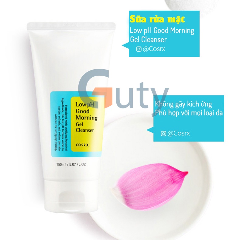 Sữa rửa mặt Cosrx Low pH Good Morning Gel Cleanser 150ml Tràm Trà, không gây kích ứng phù hợp với mọi loại da | BigBuy360 - bigbuy360.vn