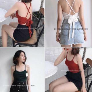 Áo yếm nơ lưng có mút ngực