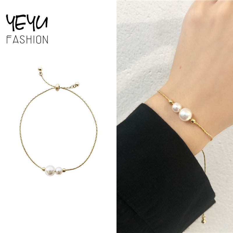 Vòng đeo tay đính ngọc trai nhân tạo có thể điều chỉnh kích thước