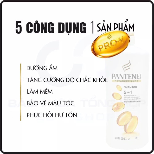 🌻🌼Bộ Dầu Gội Xả PANTENE Advanced Care Pro-V 5in1 Shampoo & Conditioner, 1.13L x 2 —Dành cho mọi loại tóc