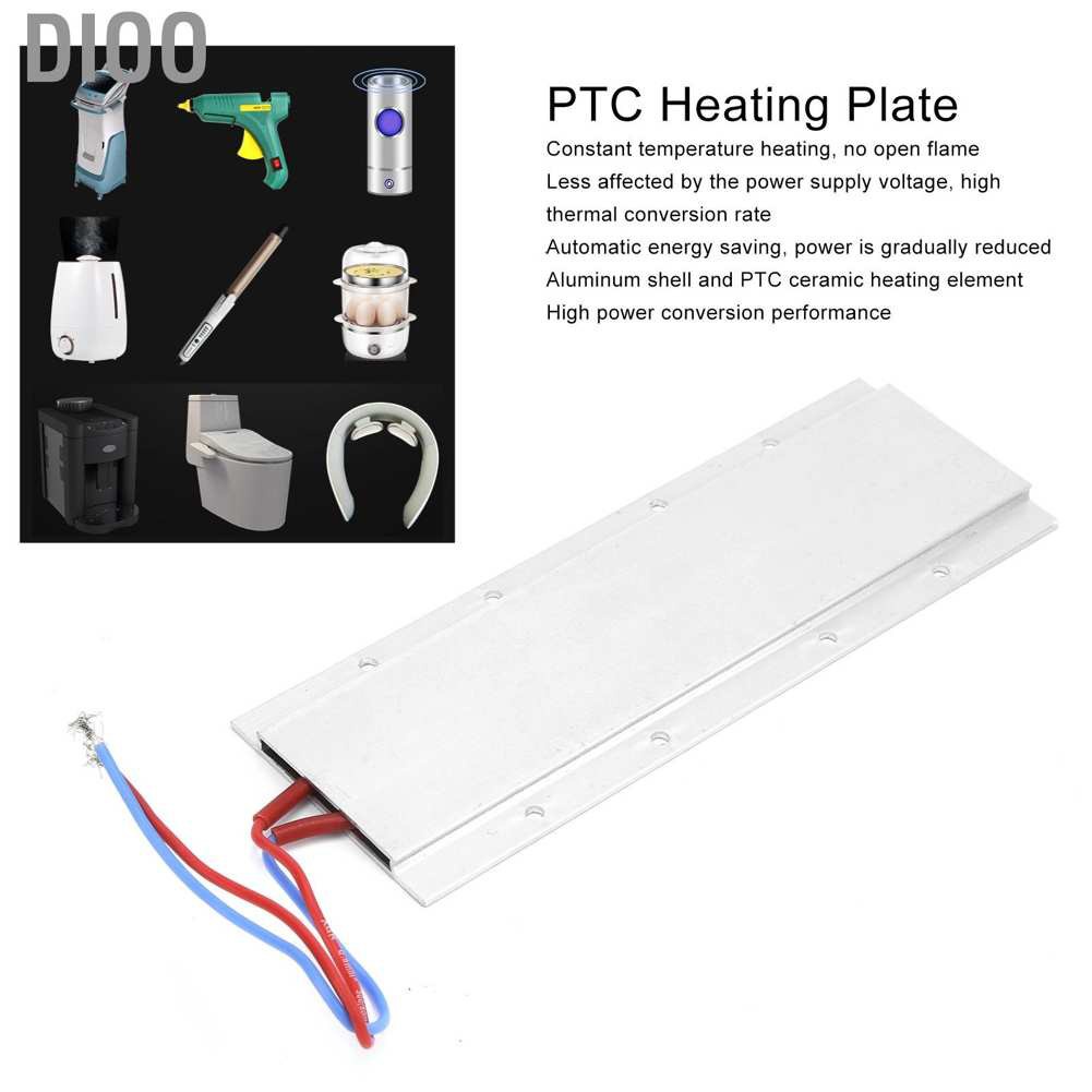 Tấm Sưởi Ấm Diooo PTC Vỏ Nhôm Ceramic AC220V