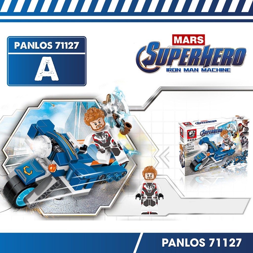 Đồ chơi xếp hình Panlos 71127 nhiều mô hình siêu nhân anh hùng (bán lẻ mẫu ngẫu nhiên ~ 80+ chi tiết)