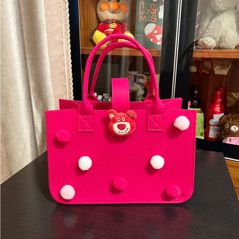 Túi xách mua sắm IELGY bằng vải nỉ họa tiết hoạt hình dễ thương cho mẹ và bé