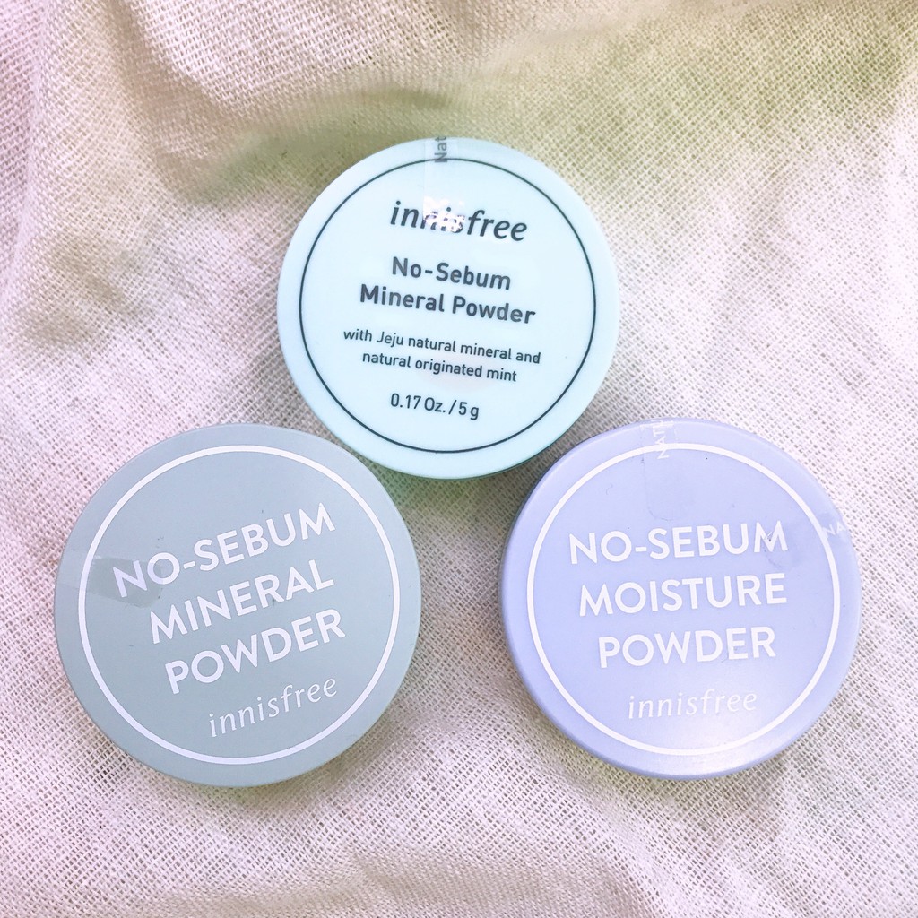 Phấn phủ kiềm dầu không màu innisfree No Sebum Mineral