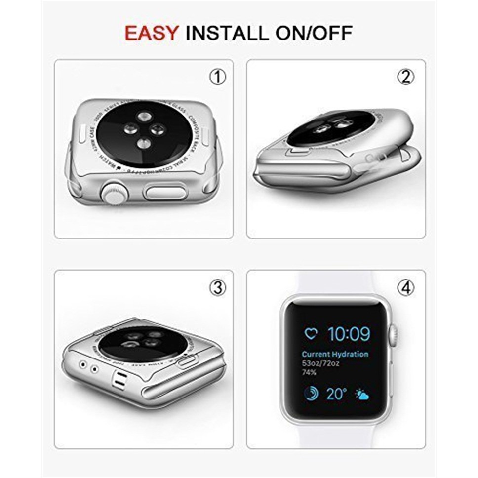 Vỏ Bảo Vệ Bằng Nhựa TPU Cho Đồng Hồ Thông Minh Apple Watch Series 5/4/3 / 2 / 1 ( 42Mm / 38Mm/40mm/44mm )