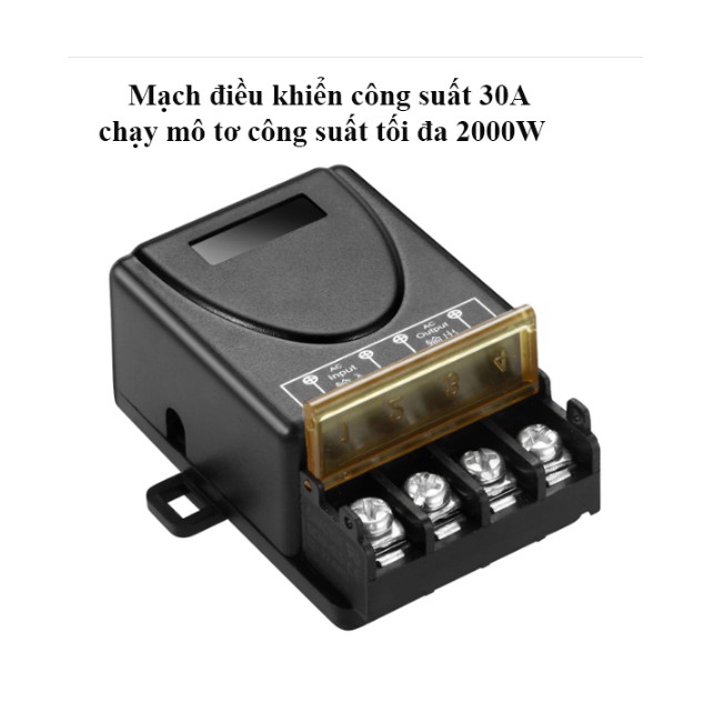 Công tắc điều khiển từ xa Rf 100m/3000w/30A/ AC 220V RF 433Mhz, Dùng điều khiển máy bơm ,bóng đèn...