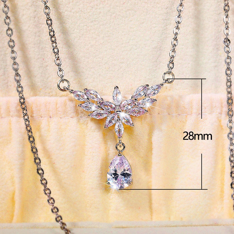 Vòng cổ đính đá zirconia thiết kế mới thời trang sang trọng cho nữ