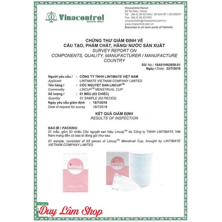 Combo Bộ Cốc Phụ Khoa Nguyệt San Lincup Chính Hãng Từ Mỹ