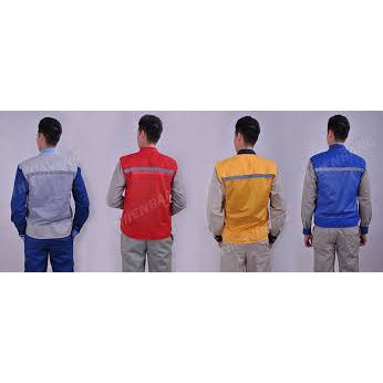 Áo gile bảo hộ 4 túi hộp các màu phản quang