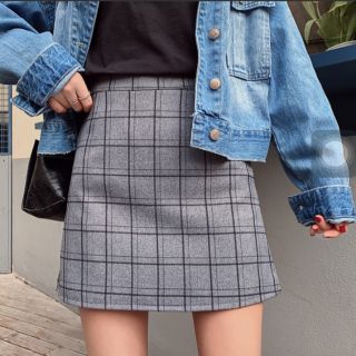 [SIÊU SALE] Chân váy caro công sở, dạo phố _ 2 màu hồng, xám [MUA 1 TẶNG 1]