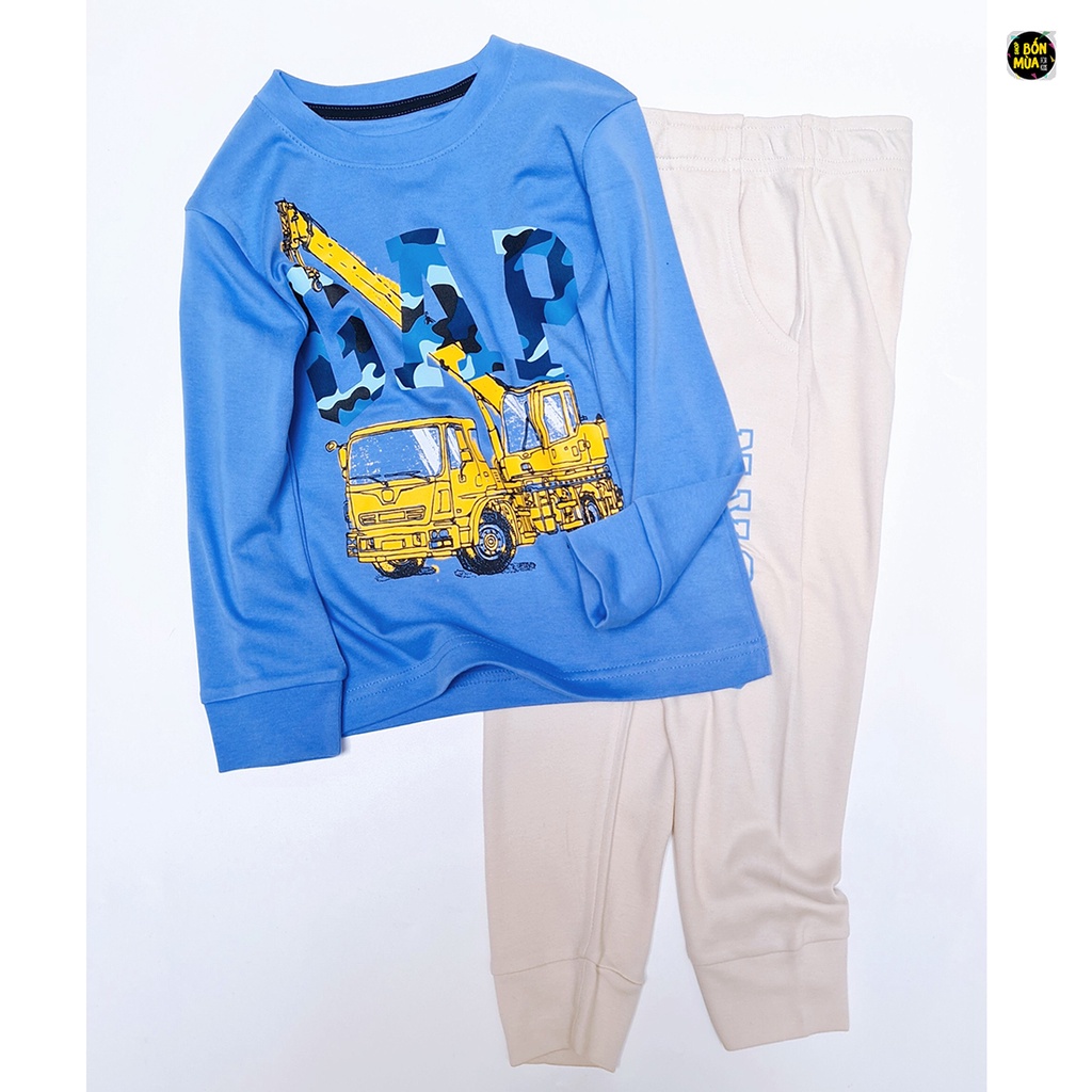 Đồ Bộ Dài Tay Cho Bé Trai Size Đại 20-45kg 🍇🍇 Bộ Thun Cotton Dài Tay Bé Trai - Shop Bốn Mùa