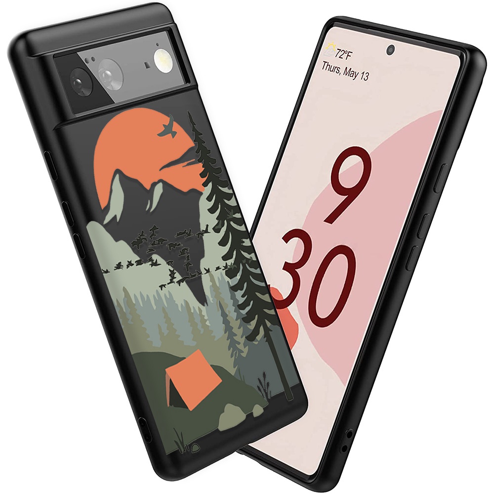 Ốp điện thoại mềm màu đen siêu mỏng họa tiết hoạt hình cho Google Pixel 6 Pro 3XL 5A 5G 3a XL 4A