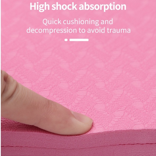 Thảm Tập Yoga/GYM SANFAN Loại Mở Rộng 183 x 80cm Dày 8mm Chống Trượt An Toàn Không Mùi Không Đau Khi Tập Yoga