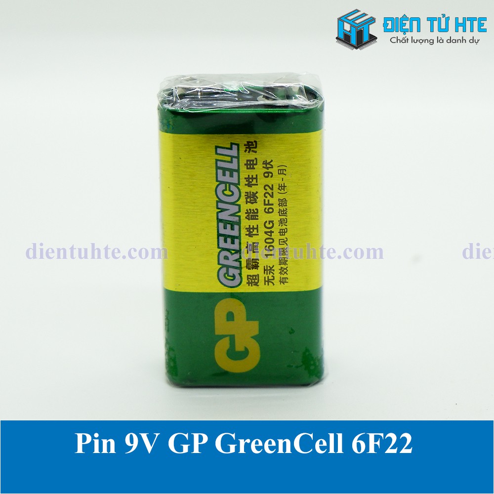 Pin vuông 9V GP GreenCell 6F22 [HTE Quy Nhơn CN2]