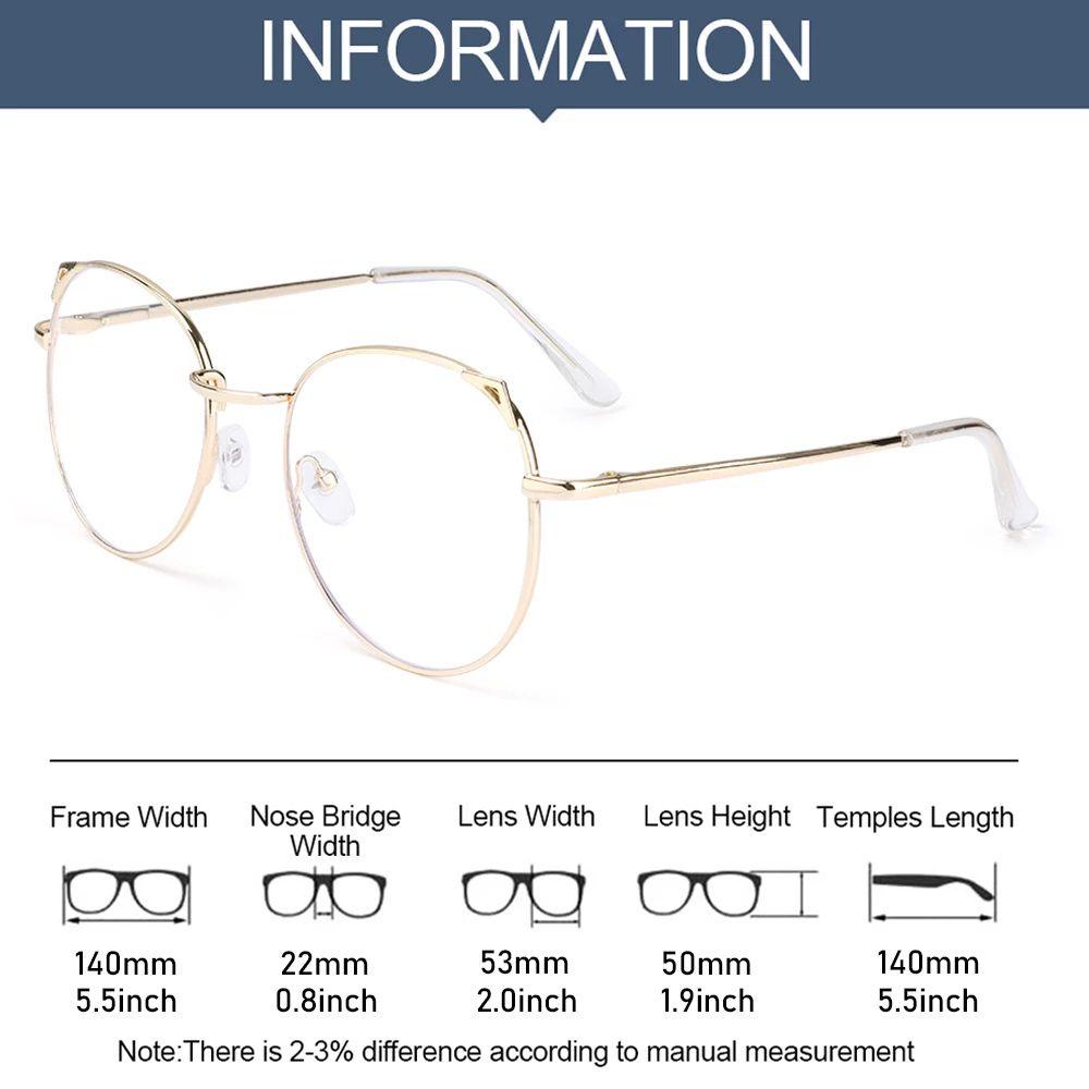Kính Chống Tia Bức Xạ Gọng Tròn Bằng Kim Loại Thời Trang Hàn Quốc Cho Nữ