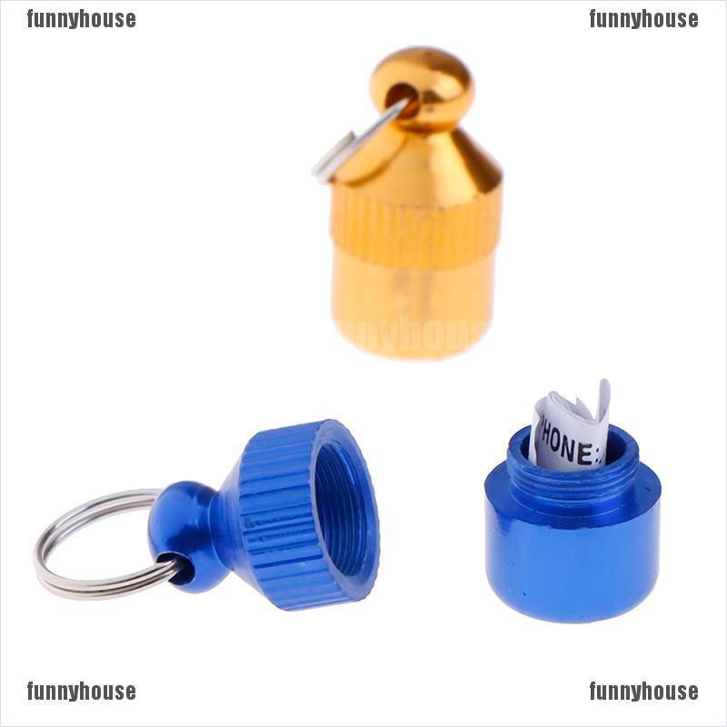 [funnyhouse]Anti-Lost Pet Dog Cat ID Name Address MINI Label Tag Storage Barrel Tube Random thro