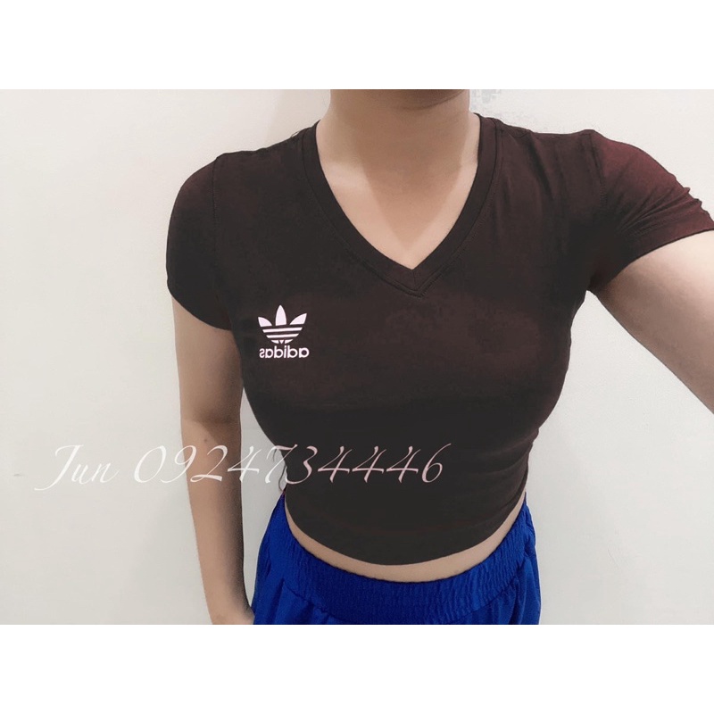 Áo croptop Das phối lưới phía sau tập gym yoga