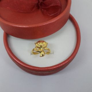 Nhẫn hồ ly bạc mạ vàng