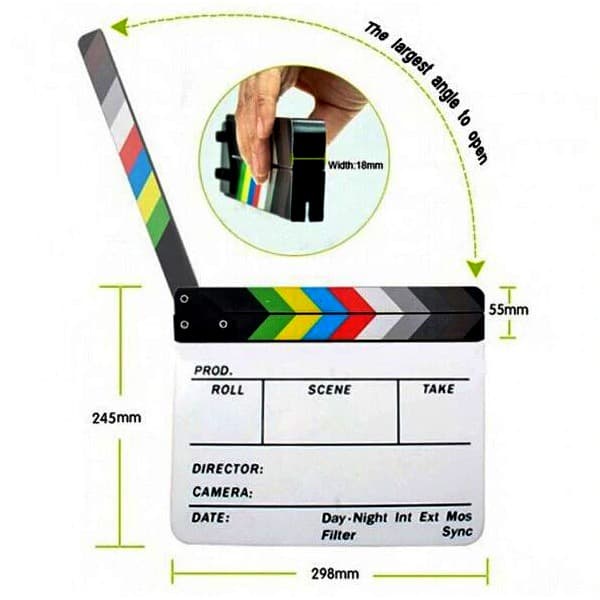 Clapper Board phim màu trắng