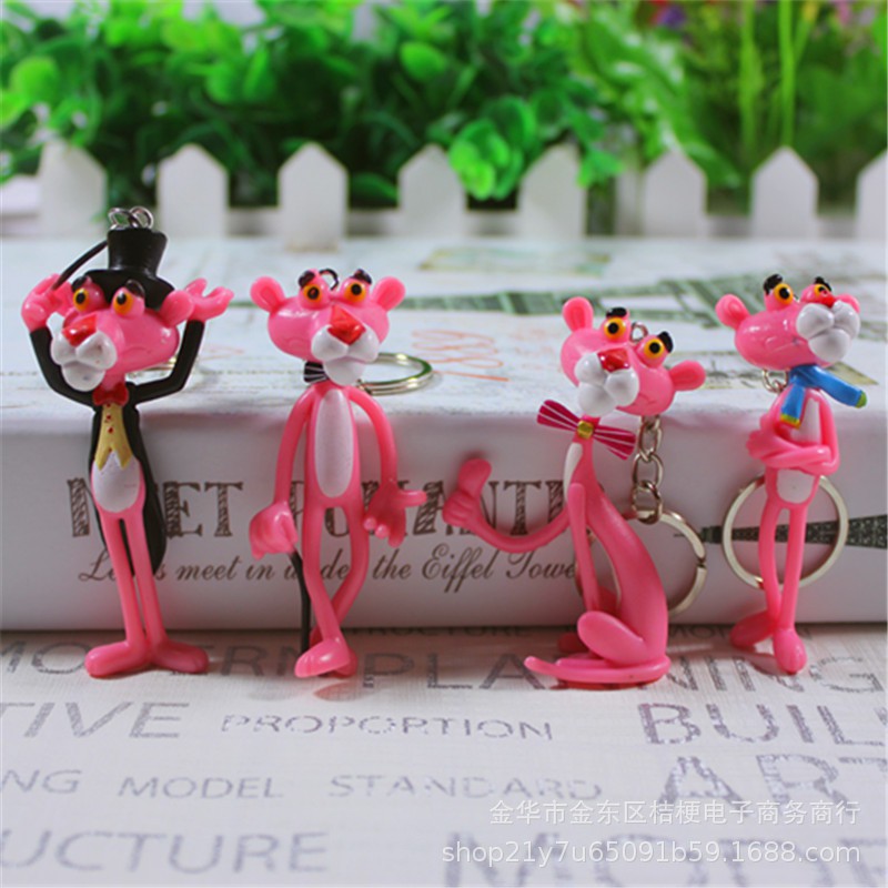 Móc khóa hình báo hồng xinh xắn Móc Khóa Báo Hồng Pink Panther Cute Treo Balo túi xách phong cách Hàn Quốc