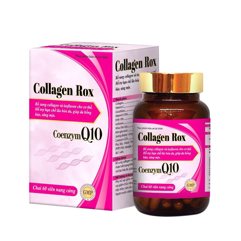 Viên uống đẹp da Collagen Rox bổ sung Vitamin E C chống lão hóa, ngừa nếp nhăn - Hộp 60 viên | BigBuy360 - bigbuy360.vn