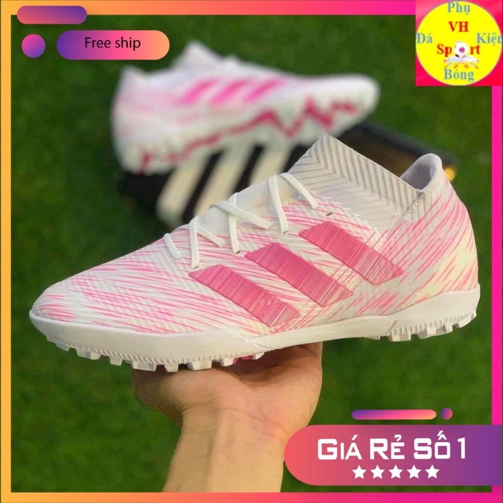 Giày đá bóng sân cỏ nhân tạo Adidas Nemeziz 18 3 TF Trắng Hồng