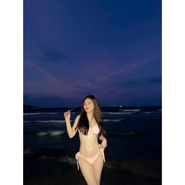 Bikini 2 mảnh nơ ngực có mút