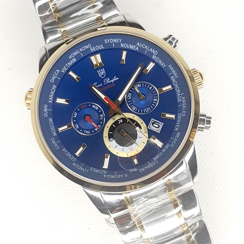 Đồng hồ nam OP 6 kim kính sapphire chống nước