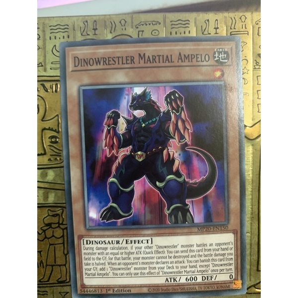 bài yugioh: dinowrestler martial ampelo