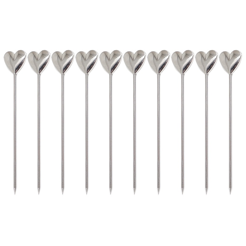 Set 10 Que Khuấy Đồ Uống Bằng Thép Không Gỉ