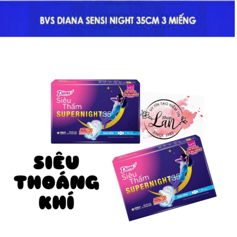 BĂNG VỆ SINH BAN ĐÊM DIANA 35CM - Hàng chính hãng